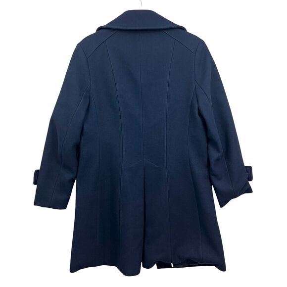 Preston & York Womens Wool Blend Coat Double Breasted Pockets Navy Size 10‎ - Picture 4 of 5